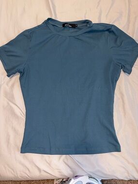 Classic Short-Sleeve Crewneck Tee in Slate Blue
